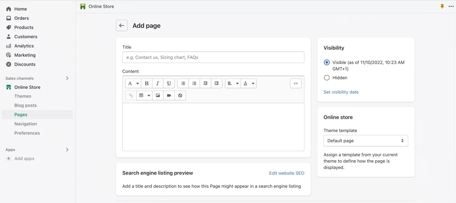 Shopify Landing Pages